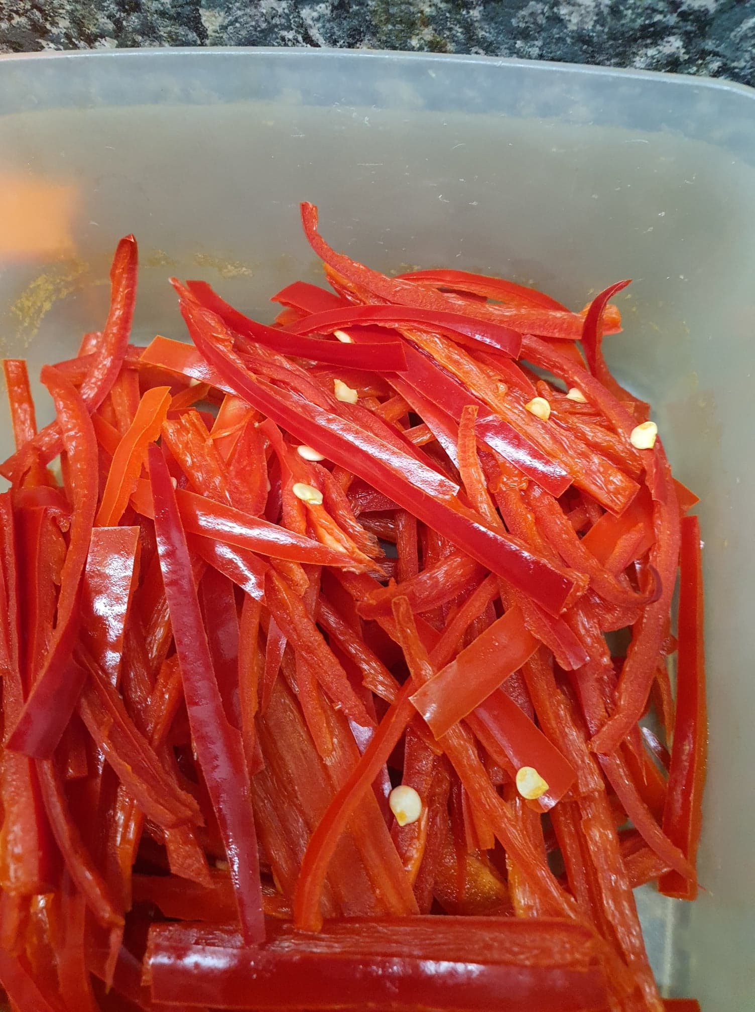 sliced chillies